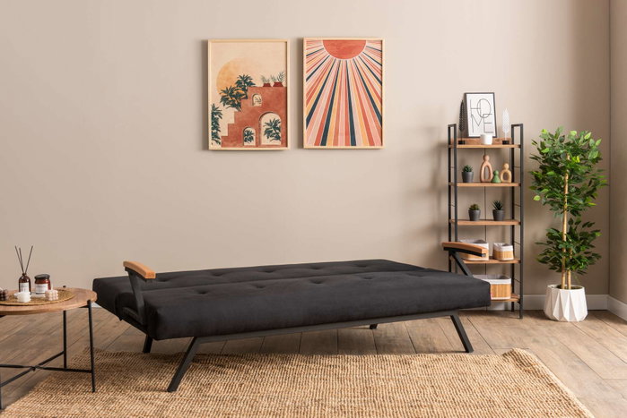 Atelier Del Sofa Zven Sofá-Cama de 3 Plazas Negro Atelier Del Sofa Zven Sofá-Cama de 3 Plazas Negro